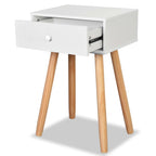 Mesitas de noche 2 uds madera maciza de pino blanco 40x30x61 cm