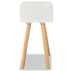Mesitas de noche 2 uds madera maciza de pino blanco 40x30x61 cm