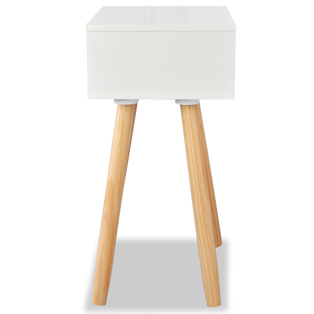 Mesitas de noche 2 uds madera maciza de pino blanco 40x30x61 cm