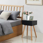 Mesitas de noche 2 uds madera maciza de pino blanco 40x30x61 cm