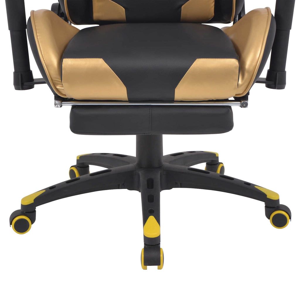 Silla para Juegos Dorado 70 x 71 x 136 cm Cuero artificial