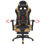 Silla para Juegos Dorado 70 x 71 x 136 cm Cuero artificial