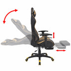 Silla para Juegos Dorado 70 x 71 x 136 cm Cuero artificial