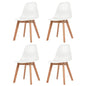 Dining chairs 2 units grey plastic