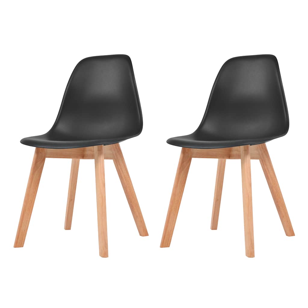 Sillas de comedor 2 unidades plástico gris