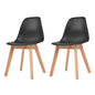 Dining chairs 2 units grey plastic