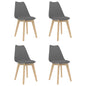Dining chairs 2 units grey plastic