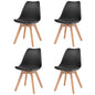 Dining chairs 2 units grey plastic