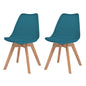 Dining chairs 2 units grey plastic
