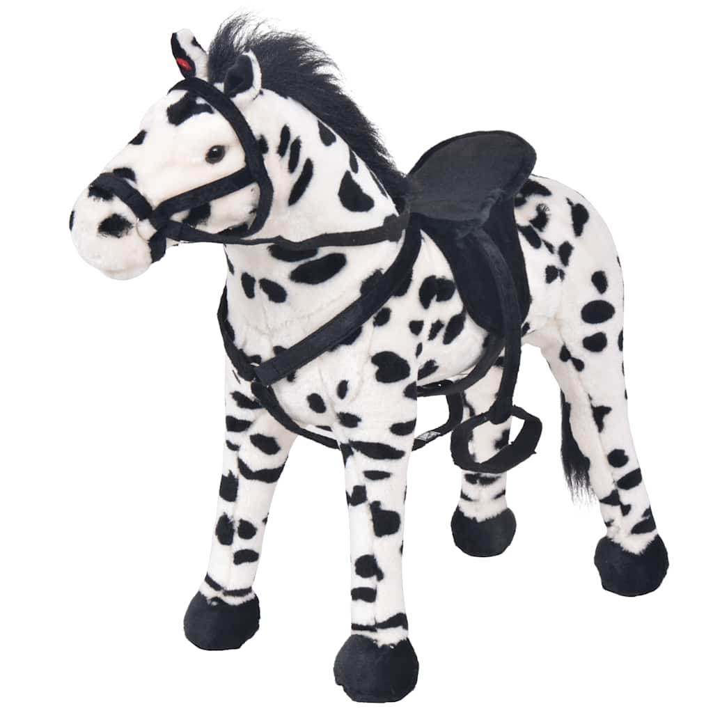 Cavalo de Peluche de Pé Castanho-Escuro XXL