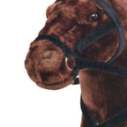 Caballo de peluche de pie marrón oscuro XXL