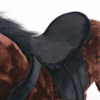 Caballo de peluche de pie marrón oscuro XXL