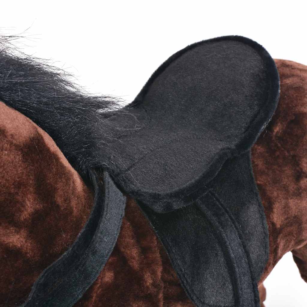 Caballo de peluche de pie marrón oscuro XXL