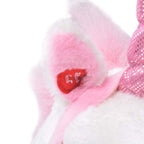 Unicornio de peluche de pie blanco y rosa XXL