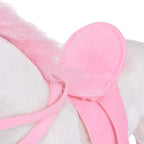 Unicornio de peluche de pie blanco y rosa XXL