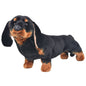 Cão salsicha de peluche preto de pé XXL