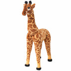Caballo de juguete de pie de peluche marrón
