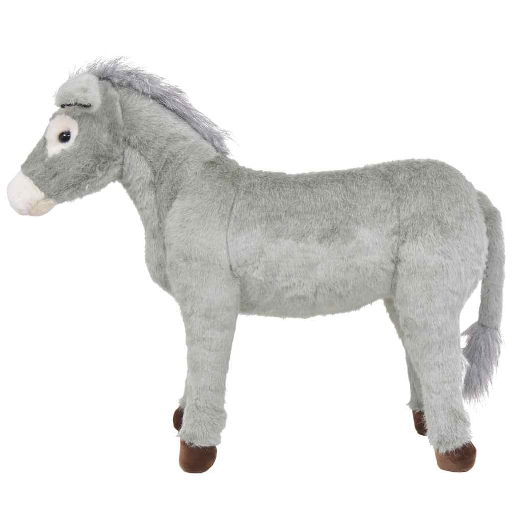 Burro de peluche de pie gris XXL