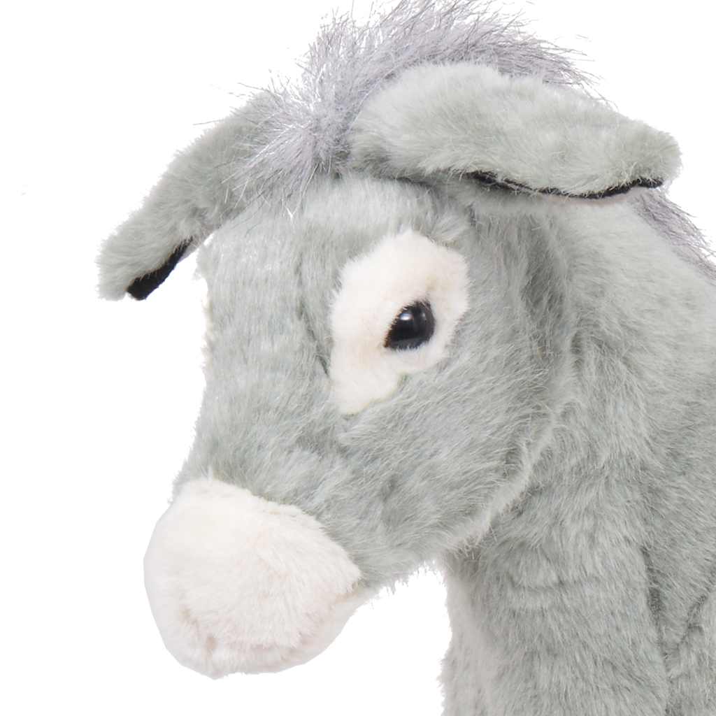 Burro de peluche de pie gris XXL
