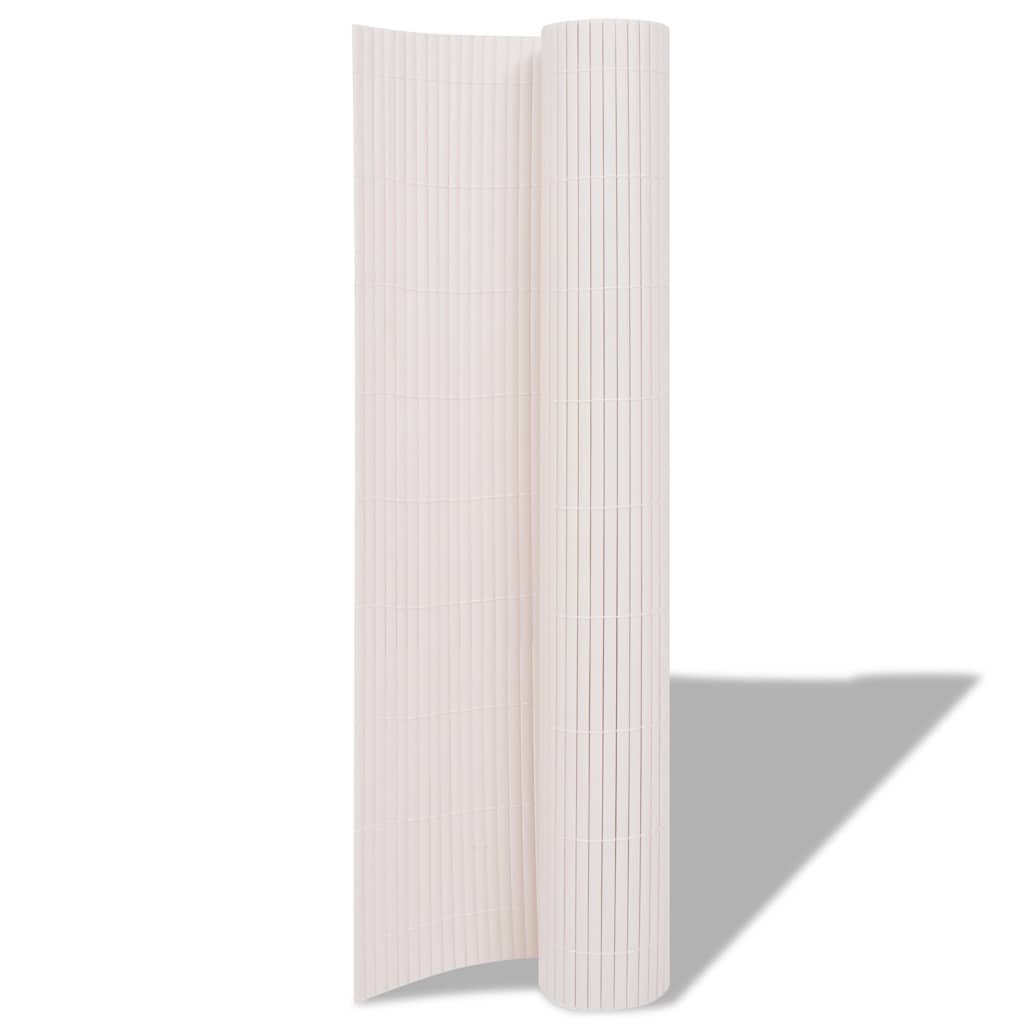 Valla de jardín de doble cara 90x300 cm blanca