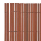 Valla de jardín de doble cara PVC marrón 90x500 cm
