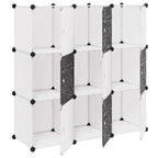 Armario cubo organizador con 9 compartimentos negro y blanco
