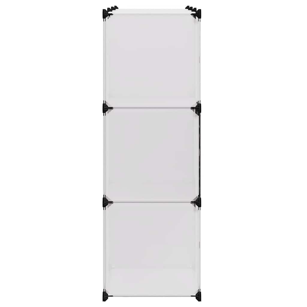 Armario cubo organizador con 9 compartimentos negro y blanco