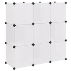 Armario cubo organizador con 9 compartimentos negro y blanco