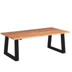 Mesa de centro madera maciza de acacia 110x60x40 cm