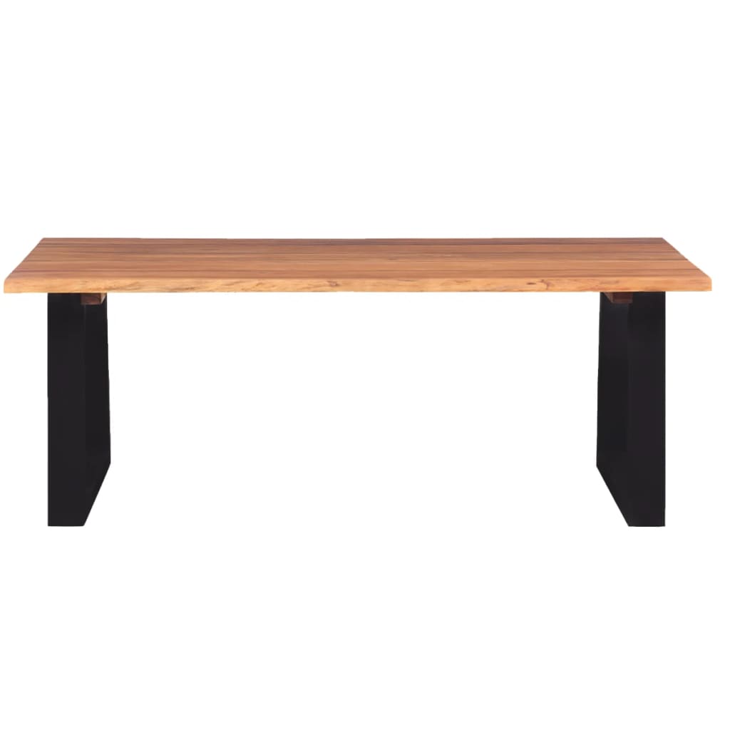 Mesa de centro madera maciza de acacia 110x60x40 cm