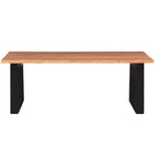 Mesa de centro madera maciza de acacia 110x60x40 cm