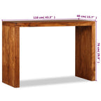 Mesa consola Madera sólida con acabado miel 110x40x76 cm