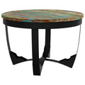 Mesa de centro madera maciza reciclada 60x40 cm