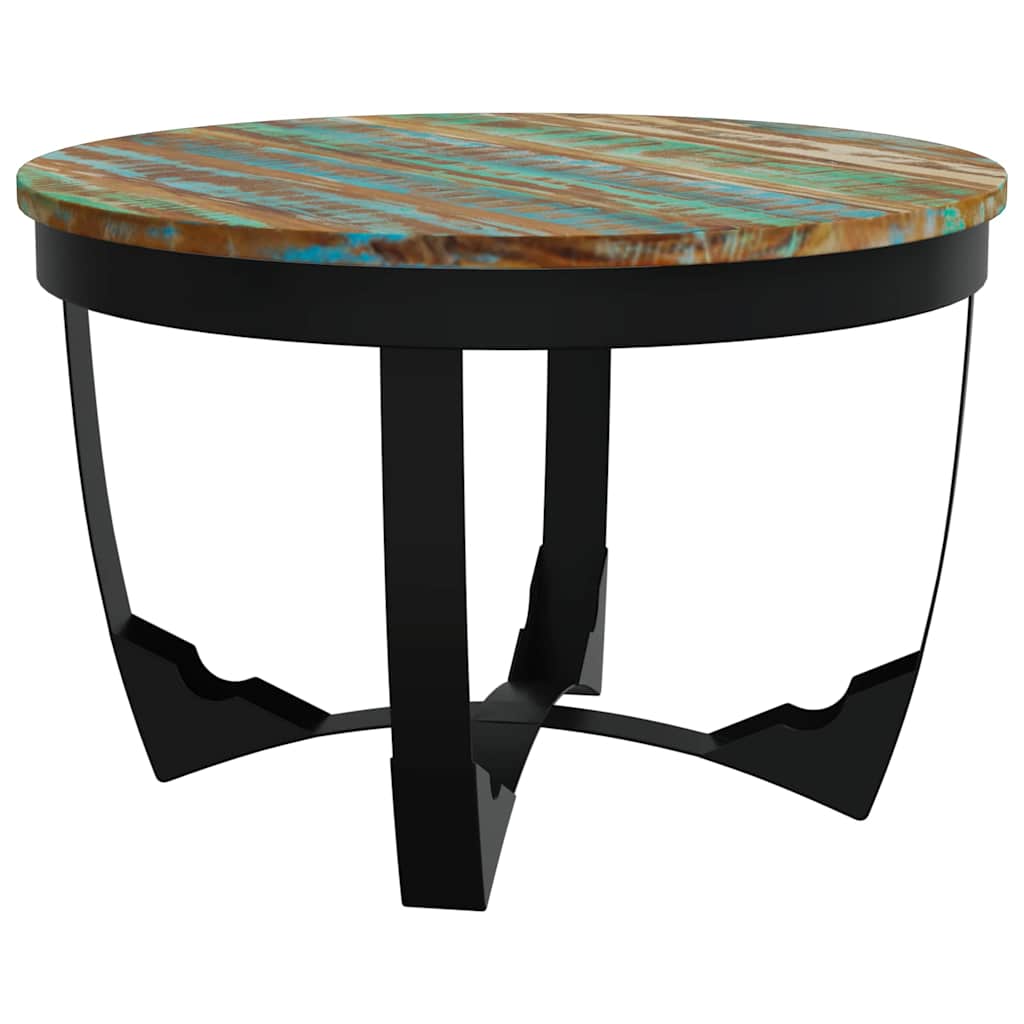 Mesa de centro madera maciza reciclada 60x40 cm