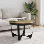 Mesa de centro madera maciza reciclada 60x40 cm