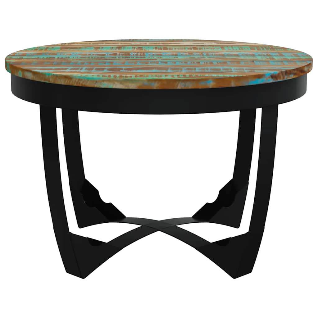Mesa de centro madera maciza reciclada 60x40 cm