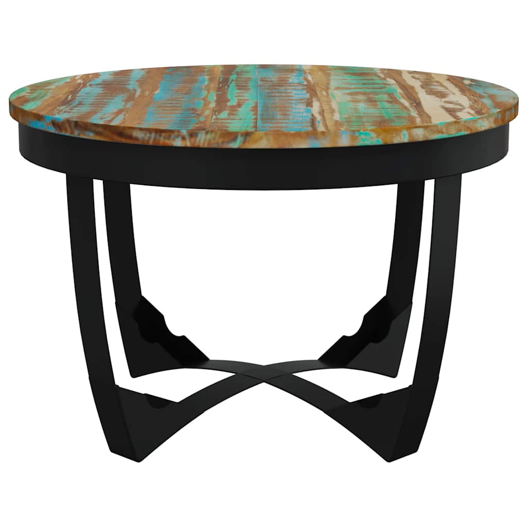 Mesa de centro madera maciza reciclada 60x40 cm
