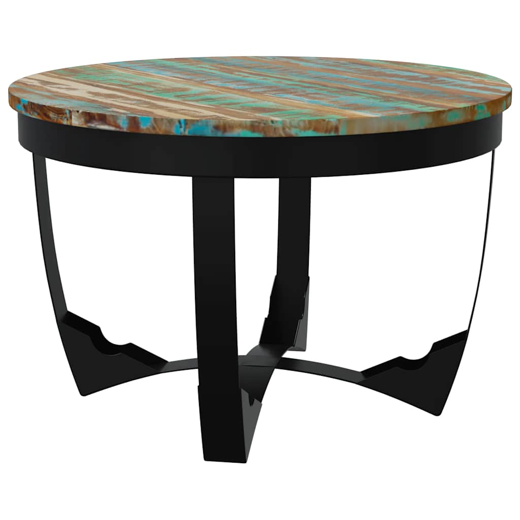 Mesa de centro madera maciza reciclada 60x40 cm