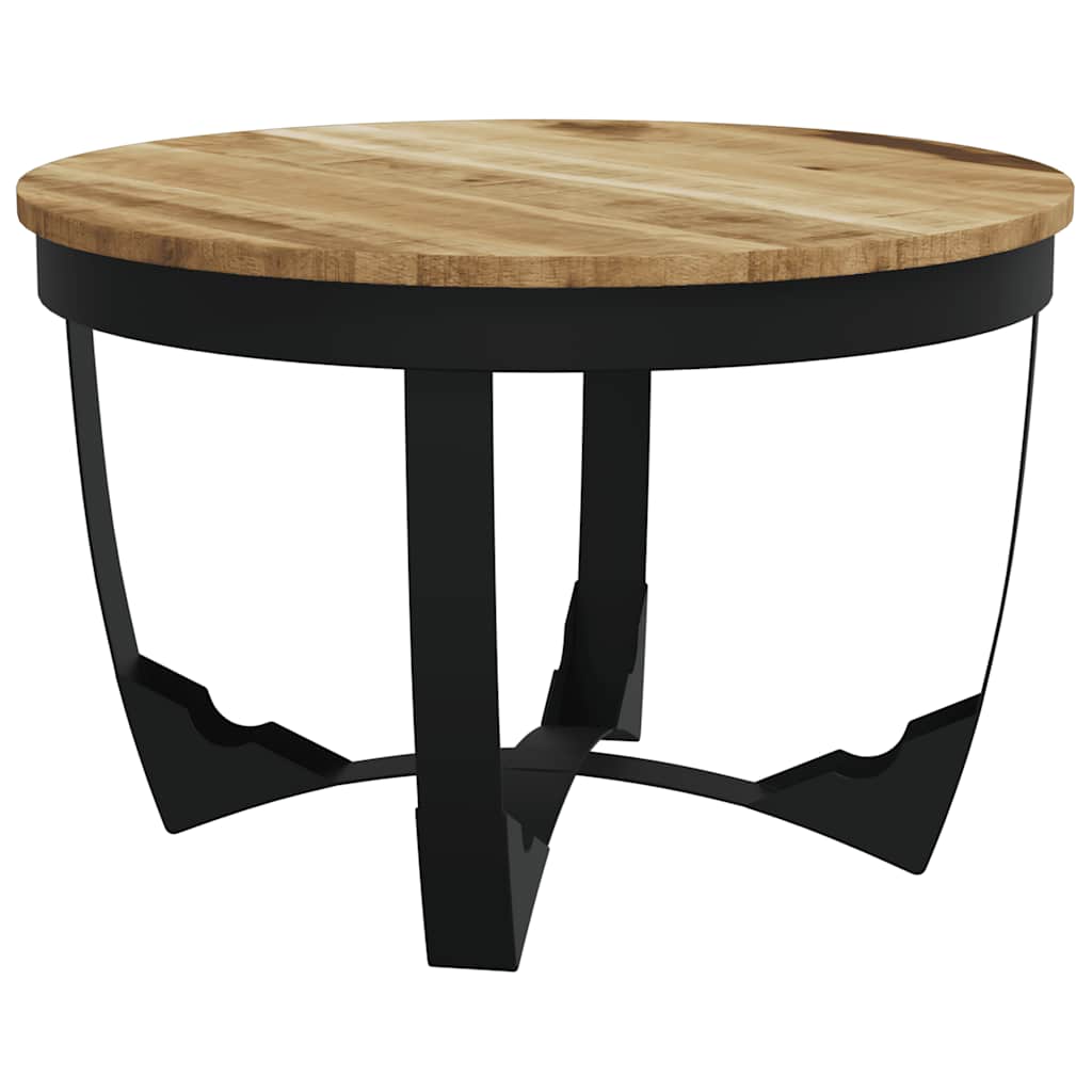 Mesa de centro madera maciza de mango sin tratar 60x40 cm