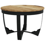 Mesa de centro madera maciza de mango sin tratar 60x40 cm
