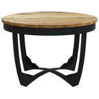 Mesa de centro madera maciza de mango sin tratar 60x40 cm