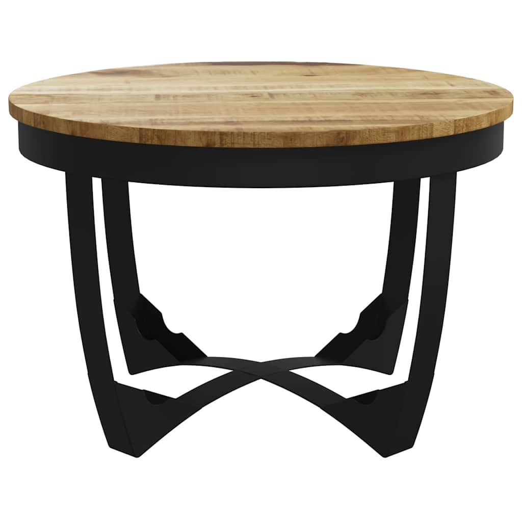 Mesa de centro madera maciza de mango sin tratar 60x40 cm