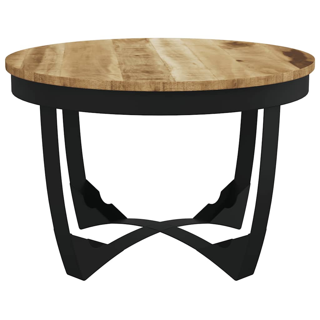 Mesa de centro madera maciza de mango sin tratar 60x40 cm