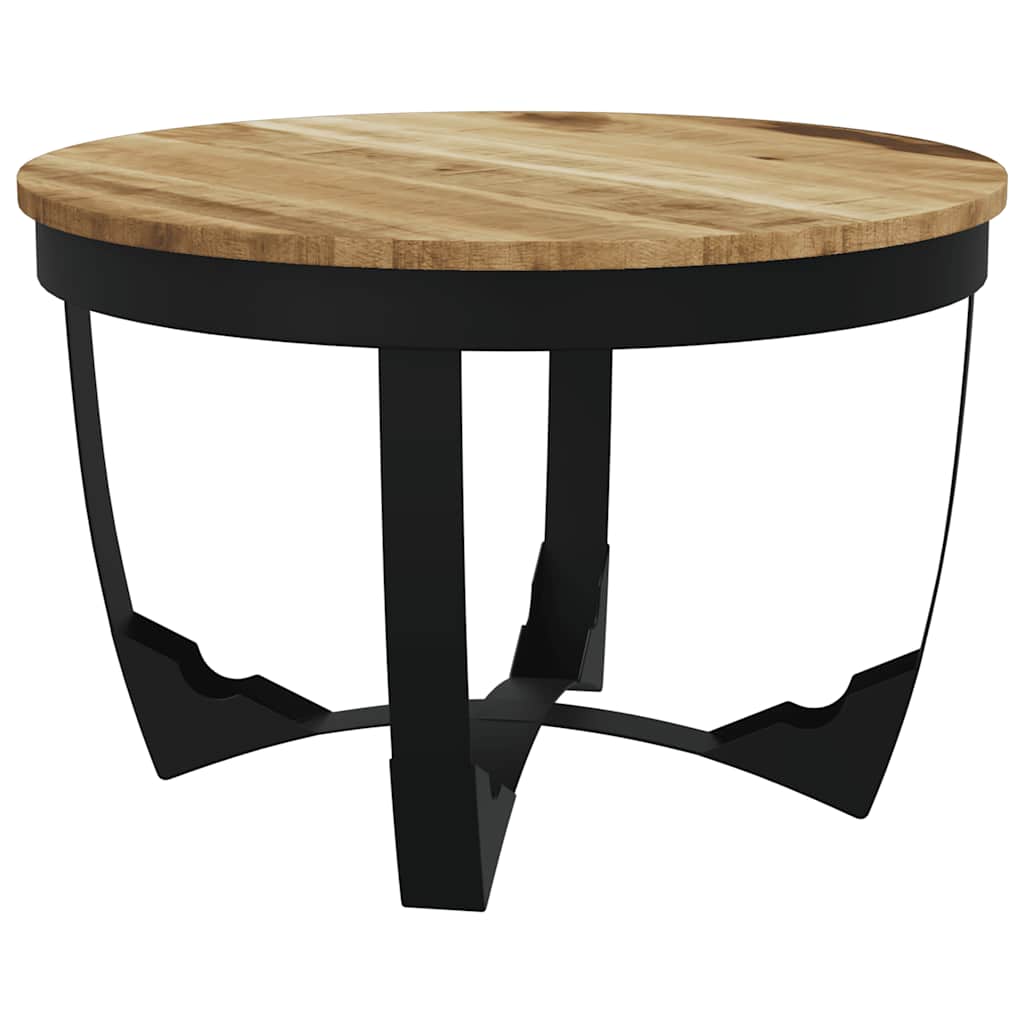 Mesa de centro madera maciza de mango sin tratar 60x40 cm