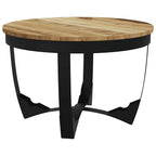 Mesa de centro madera maciza de mango sin tratar 60x40 cm