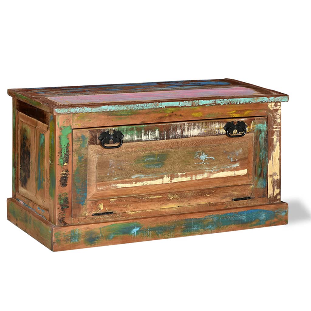 Zapatero de madera maciza reciclada
