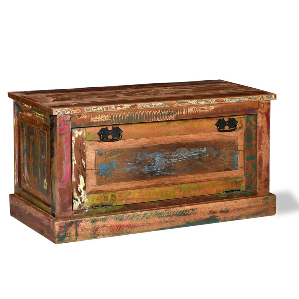 Zapatero de madera maciza reciclada