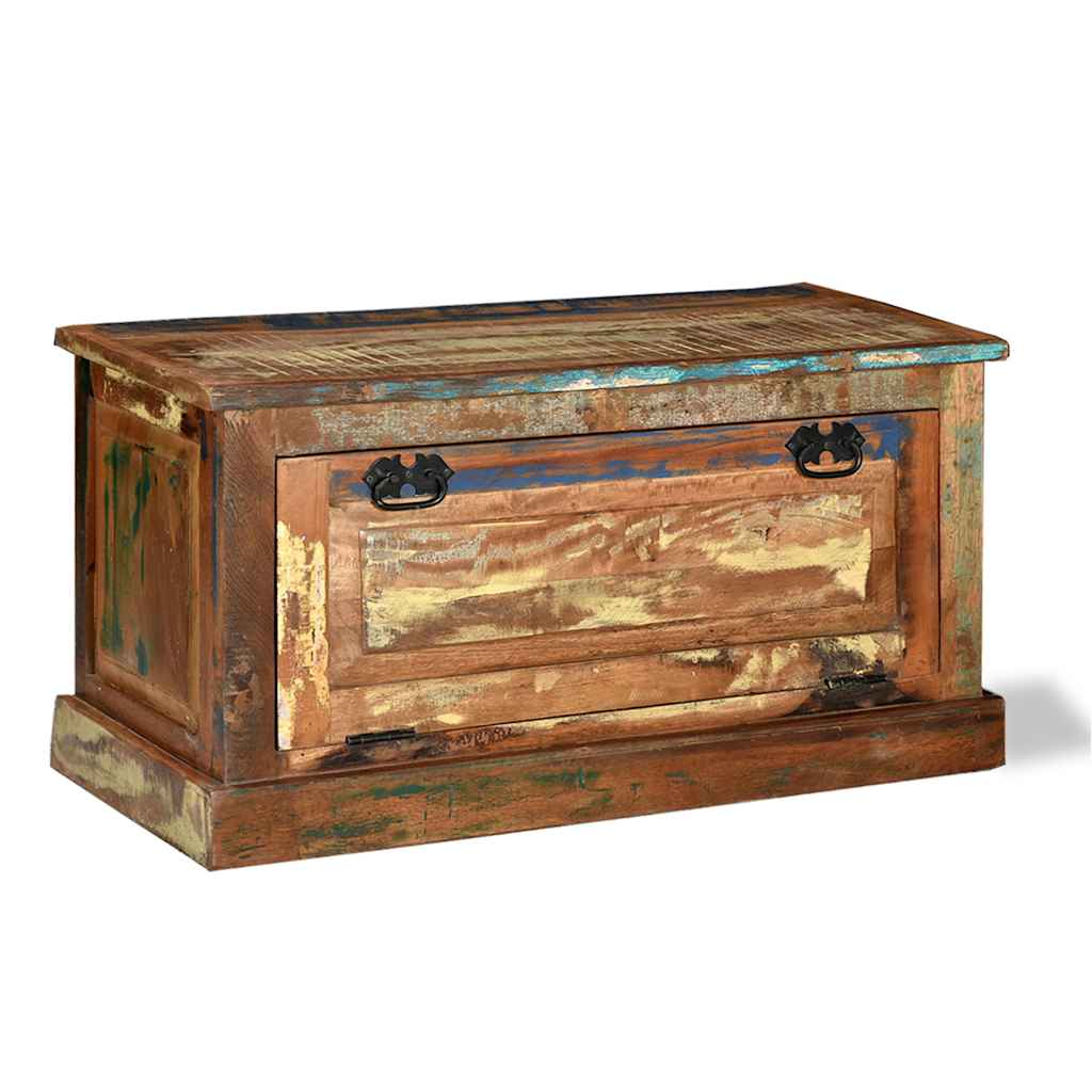 Zapatero de madera maciza reciclada