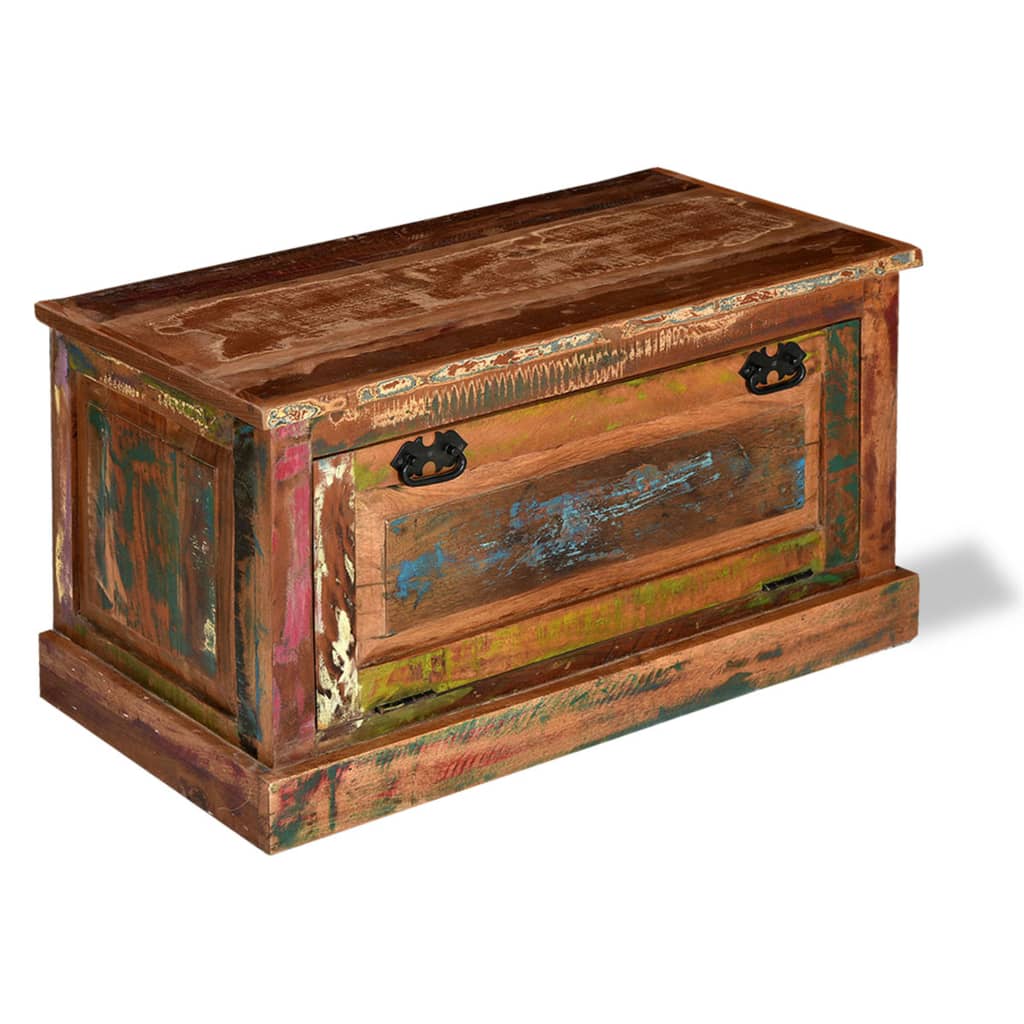 Zapatero de madera maciza reciclada