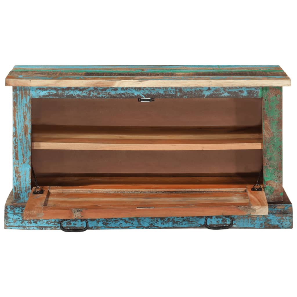 Zapatero de madera maciza reciclada